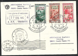 W371 – 5 FIERA DI TRIESTE DEL 1953 - Storia Postale