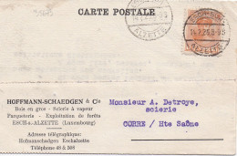 35673# GRANDE DUCHESSE CHARLOTTE CARTE POSTALE HOFFMANN SHAEDGEN Obl ESCH SUR ALZETTE 1925 Pour CORRE HAUTE SAONE - Cartas & Documentos