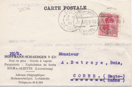 35676# GRANDE DUCHESSE CHARLOTTE CARTE POSTALE HOFFMANN SHAEDGEN Obl ESCH SUR ALZETTE 1926 Pour CORRE HAUTE SAONE - Storia Postale