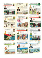 Lot De 17 Images Offerte Par Poulain Mini-Fiche Question Tintin Capitaine Haddock Tournesol Dupont Dupond En B.Etat - Other & Unclassified