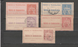 FRANCE 5 TIMBRES TELEPHONE OBLITERES DE 1897 & 1900   Cote : 56  € - Telegraph And Telephone