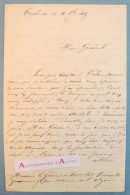 L.A.S 1857 Lieutenant Colonel TOPIN > Général RENAULT - Gouverneur Algérie - Lettre Autographe Toulouse - Militaria - Politicians  & Military