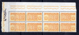 Italia (1955) - Pacchi In Concessione, 110 Lire Fil. Stelle 4° Tipo, Sass. 13/II ** - Consigned Parcels