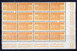 Italia (1955) - Pacchi In Concessione, 110 Lire Fil. Stelle 4° Tipo, Sass. 13/II ** - Consigned Parcels