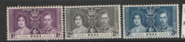 Fiji  1937  SG 246-8  Coronation  Mounted Mint - Fiji (...-1970)