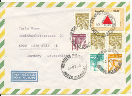 Brazil Air Mail Cover Sent To Germany 2-7-1985 Topic Stamps - Luchtpost