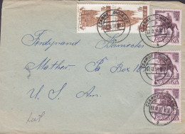 Poland CZARNY DUNAJEC 1959 Cover Brief Lettre MOTHER Pa. United States 2x Pairs (2 Scans) - Briefe U. Dokumente