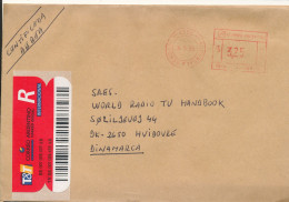 Argentina Registered Air Mail Cover With Meter Cancel Sent Denmark 30-5-1995 - Brieven En Documenten