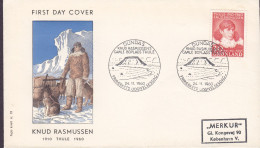 Greenland Ersttags Brief FDC Cover 1960 Knud Rasmussen Fogh Kuvert Nr. 73 Cachet - FDC