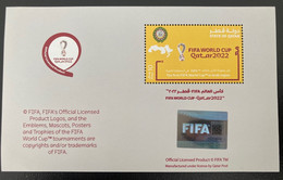 2022 2023 Qatar First 1st FIFA World Cup Soccer Football Calcio Hologram Hologramme Arab World Minisheet - Qatar