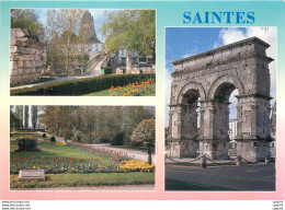 CPM Saintes Jardin Public Passerelle Et Cathedrale St Pierre - Saint Pierre Eglise