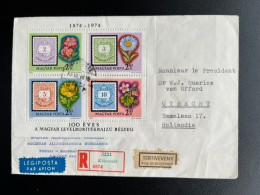 HUNGARY MAGYAR 1974? REGISTERED LETTER KEKESTETO TO UTRECHT 10-09-1974? HONGARIJE UNGARN MAGYAR FLOWERS - Briefe U. Dokumente