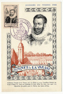 FRANCE => MARSEILLE - Carte Officielle "Journée Du Timbre" 1946 Timbre Fouquet De La Varane (carton Blanc) - Briefe U. Dokumente