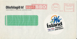 Iceland Cover With Meter Cancel 20-6-1994 (ESSO) (the Flap On The Backside Of The Cover Is Missing) - Brieven En Documenten