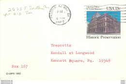 Entier Postal Stationary Etats-Unis Historix Preservation St Louis Missouri - 1961-80