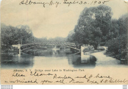 CPA Albany NY Bridge Ower Lake In Washingotn Park - Albany