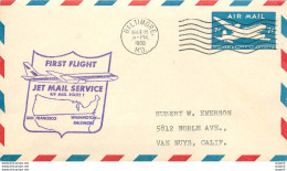 Lettre Cover Etats-Unis Baltimore 1960 Jet Mail Service - Cartas & Documentos