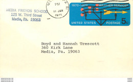 Lettre Cover Etats-Unis Stationary 5c 1971 Media - Cartas & Documentos