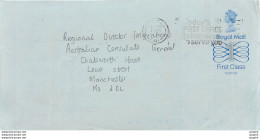 Entier Postal Stationary Great Britain Machin Australian Consulate Manchester - Briefe U. Dokumente