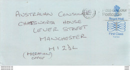 Entier Postal Stationary Great Britain Machin Australian Consulate Manchester - Lettres & Documents