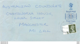 Entier Postal Stationary Great Britain Machin Australian Consulate Manchester - Brieven En Documenten