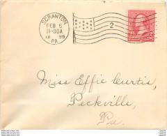 Lettre Cover Etats-Unis 2c 1899 Scranton Cover - Otros & Sin Clasificación