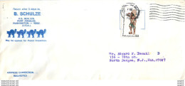 Lettre Cover For North Bergen Indien 1982 Chat - Brieven En Documenten