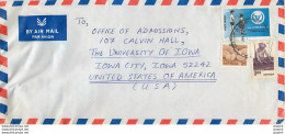 Lettre Cover Inde India University Iowa City - Cartas & Documentos