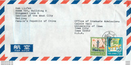Lettre Cover Chine China University Iowa City - Lettres & Documents