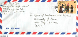 Lettre Cover Chine China University Iowa - Cartas & Documentos