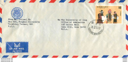 Lettre Cover Chine China University Iowa - Storia Postale