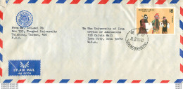 Lettre Cover Chine China University Iowa - Brieven En Documenten