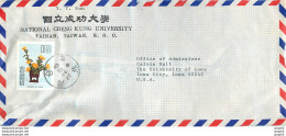 Lettre Cover Chine China University Iowa Cheng Kung - Cartas & Documentos