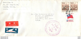 Lettre Cover Chine China University Iowa Taipei - Briefe U. Dokumente