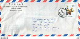 Lettre Cover Chine China University Iowa - Briefe U. Dokumente