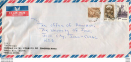 Lettre Cover Inde India University Iowa - Storia Postale