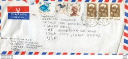 Lettre Cover Inde India University Iowa Gandhi - Covers & Documents
