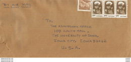 Lettre Cover Inde India University Iowa - Lettres & Documents