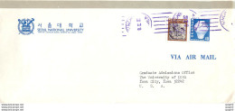 Lettre Cover Coree University Iowa Seoul - Corée Du Sud