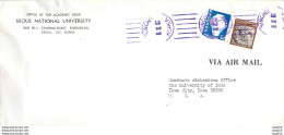 Lettre Cover Coree University Iowa Seoul - Corée Du Sud