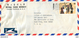 Lettre Cover Chine China University Iowa - Storia Postale