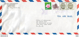 Lettre Cover Coree University Iowa - Corée Du Sud