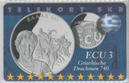 DENMARK 1999 GREECE COIN ECU DRACHMA - Dänemark