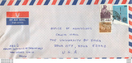 Lettre Cover For University Of Iowa Inde India Fusee Espace - Lettres & Documents