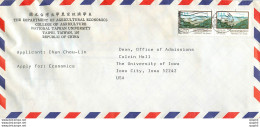 Lettre Cover For University Of Iowa Chine - Cartas & Documentos