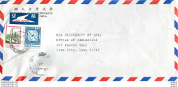 Lettre Cover Chine China University Iowa Taipei - Brieven En Documenten