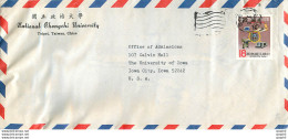 Lettre Cover Chine China University Iowa Taipei Chengchi - Storia Postale