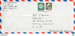 Lettre Cover Chine China University Iowa Taipei - Lettres & Documents