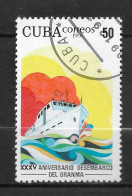 CUBA  N°  3177 " BATEAU " - Gebruikt