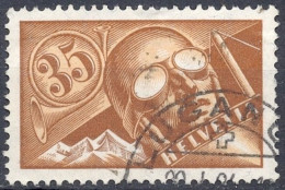 Schweiz Suisse 1923: Pilot / Aviateur (35) Zu Flug 6 Mi 181 Yv PA 6 Mit Stempel LUGANO 22.I.24 (Zu CHF 80.00) - Used Stamps